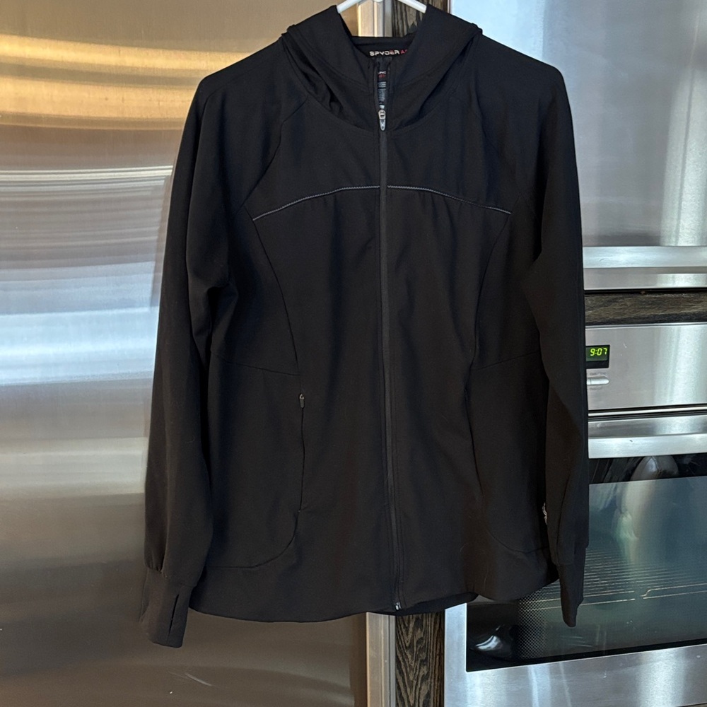 Spyder Black Hooded Jacket Womens
